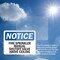 Signmission Fire Sprinkler Manual Shutoff Valve Above Ceiling OSHA Notice Sign, Vinyl Decal, 10in x 7in, 2PK OS-2PACK-NS-D-710-L-12674 - alternate 5